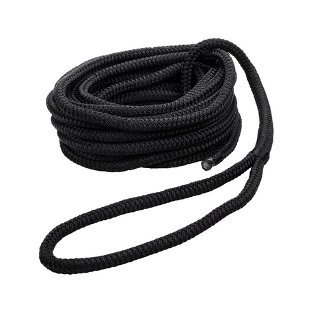 2 x Qvarken Dockline kiinnitysköyttä silmukalla musta 10m / Ø14mm 