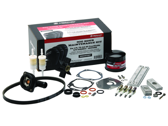 300h HUOLTOSARJA MERCURY F75-115EFI  1.7L  sn. 1B366823-> 2B094995