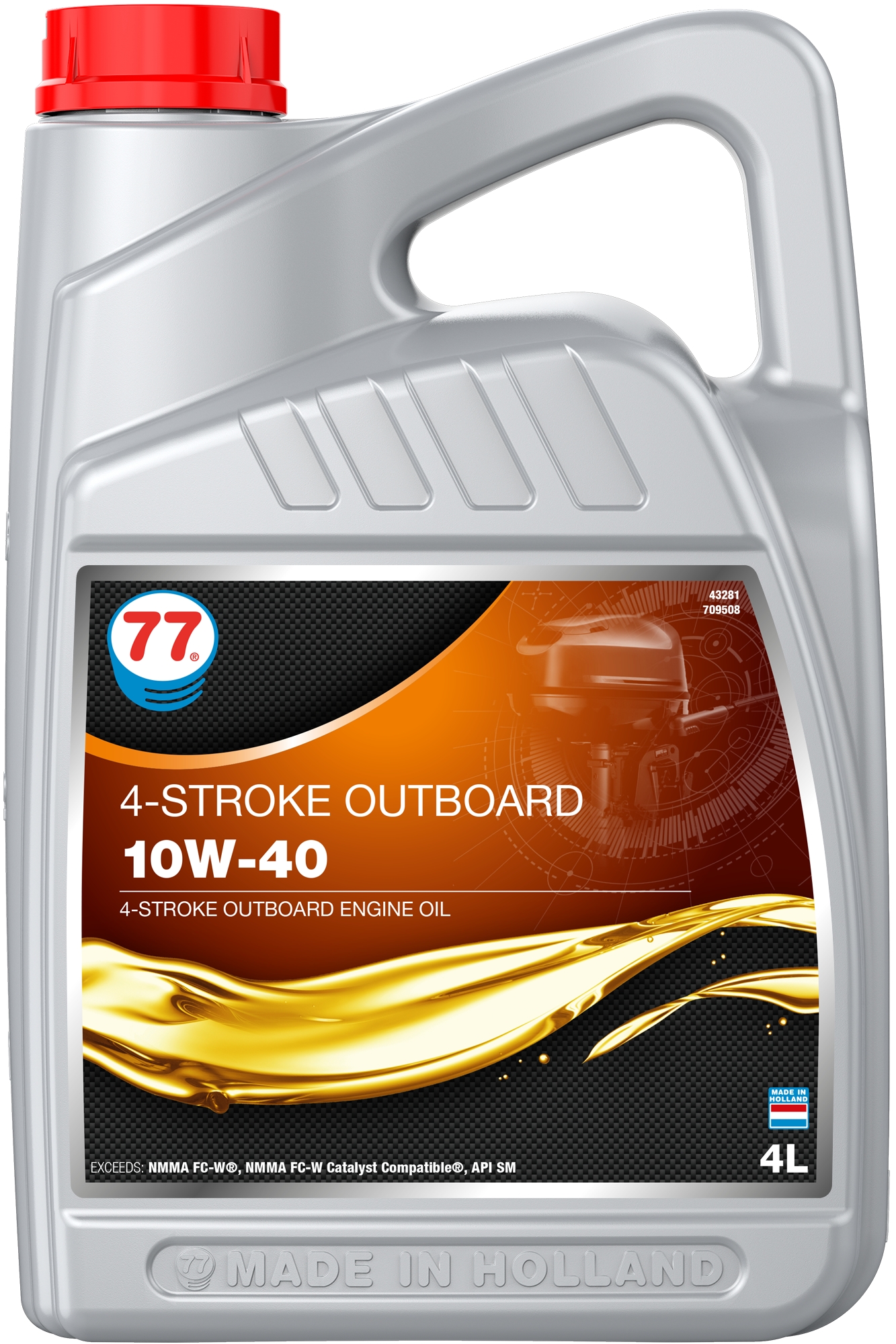 77  4-STROKE OUTBOARD MOTOR OIL 10W-40 NMMA FC-W - 4L           