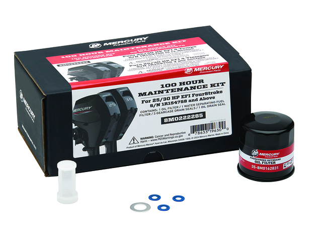 100h HUOLTOSARJA  MERCURY F25/30EFI 3cyl  (1R154758 & Up) 