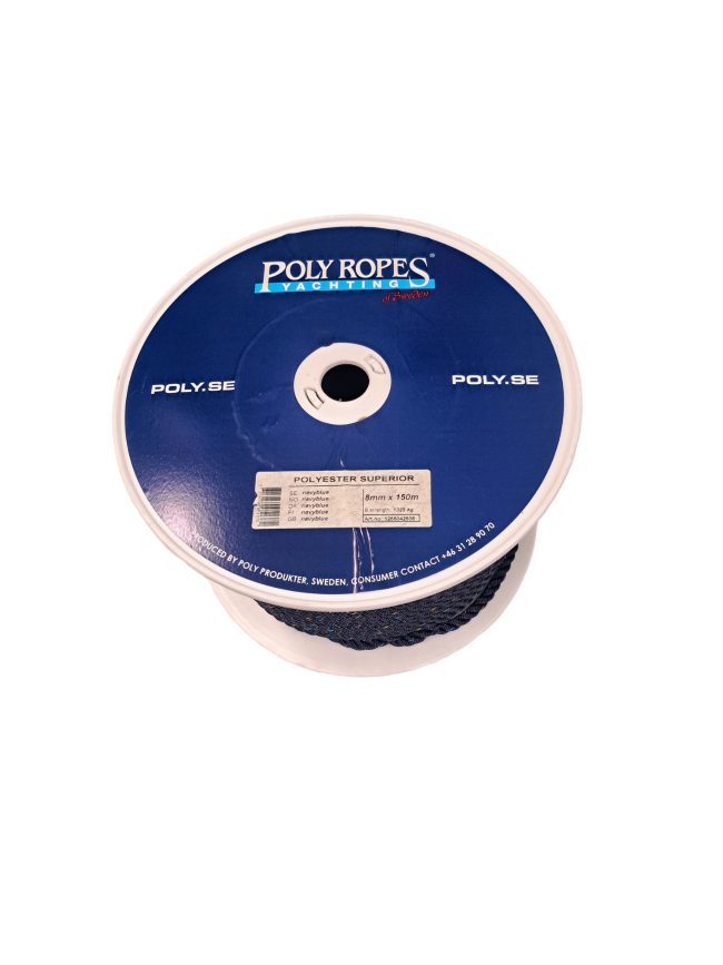 POLY-ROPES KÖYSIKELA - POLYESTER SUPERIOR navy 8mm 150m