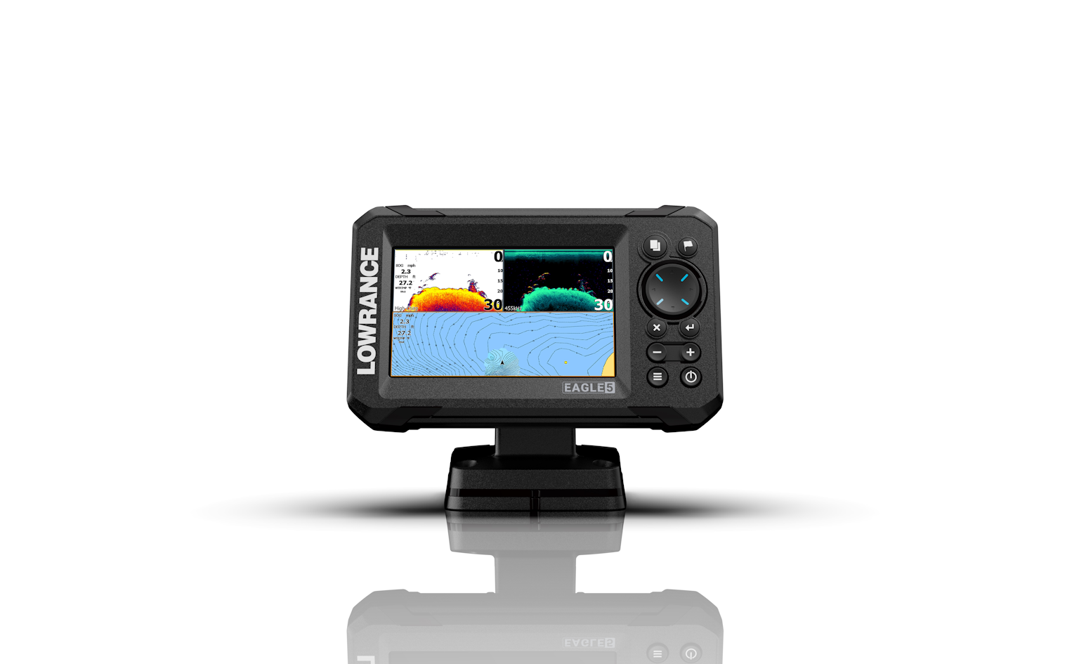 LOWRANCE Eagle 5  värinäytöllinen yhdistelmälaite, IPS näyttö, HI CHIRP/200/DSI, GPS karttaplotteri MicroSD korttipaikalla, Splitshot HD