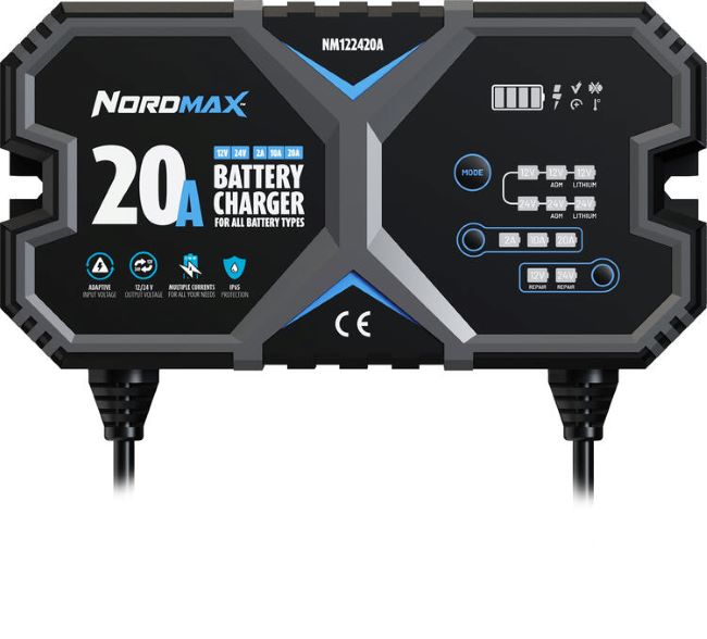 NORDMAX AKKULATURI  20A  12/24V