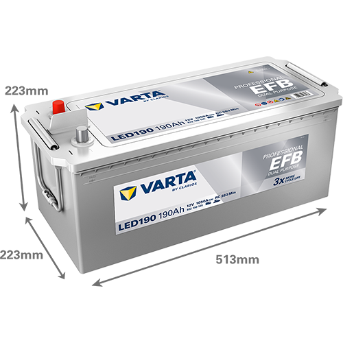 VARTA PROFESSIONAL DUAL PURPOSE EFB 12v190Ah/1050A/EN